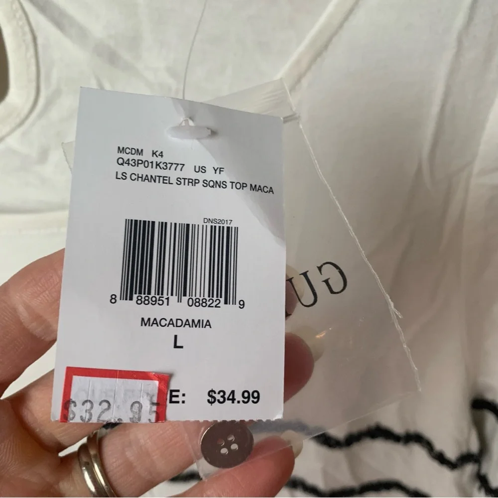 New Guess sequin stripe top - Picture 6 of 6
